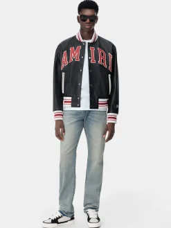 AMIRI LEATHER BOMBER