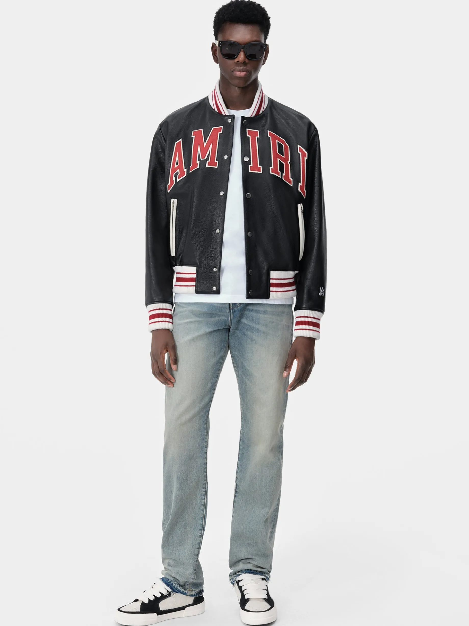 AMIRI LEATHER BOMBER