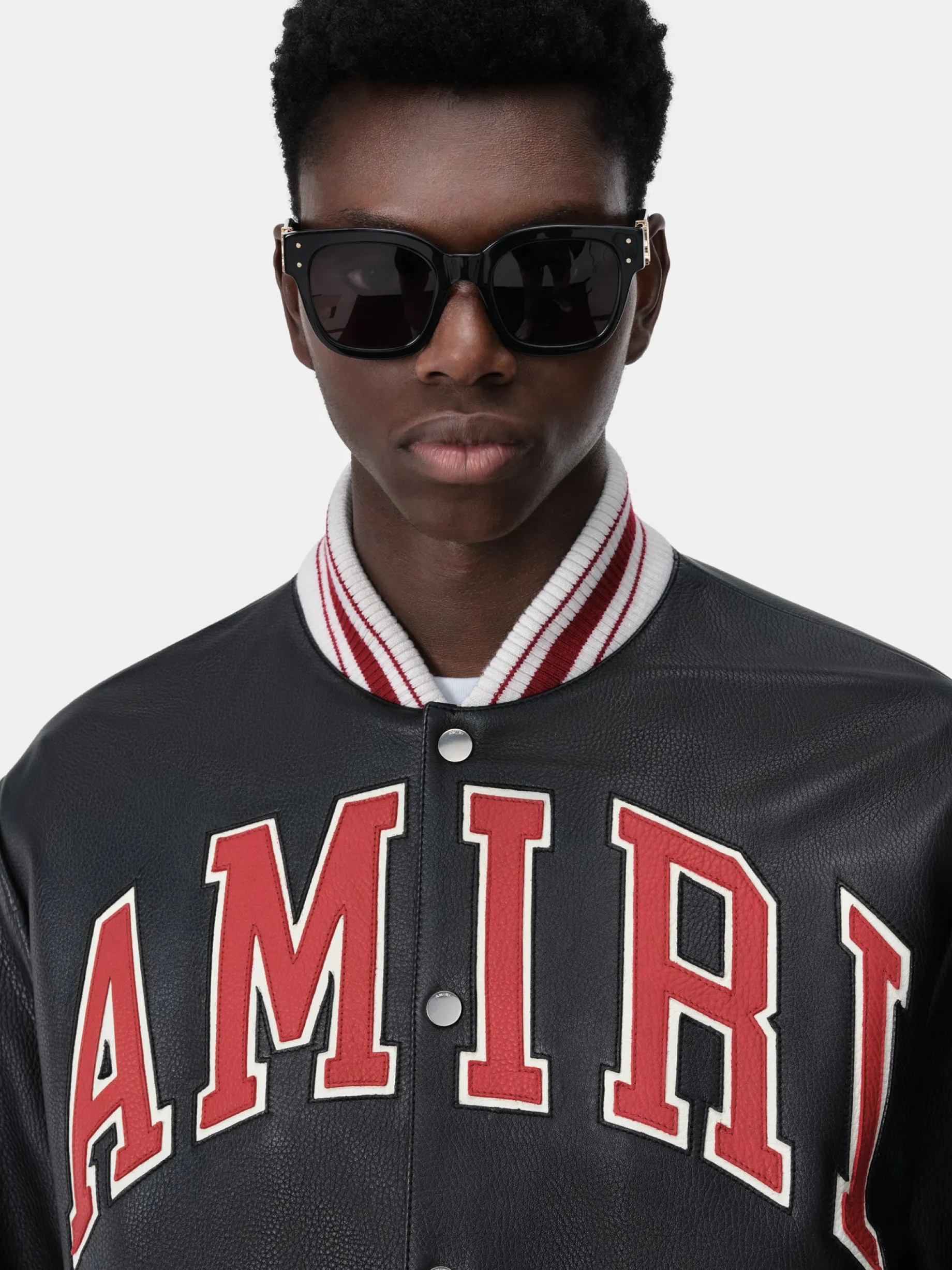 AMIRI LEATHER BOMBER
