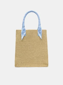 AMIRI RAFFIA TOTE