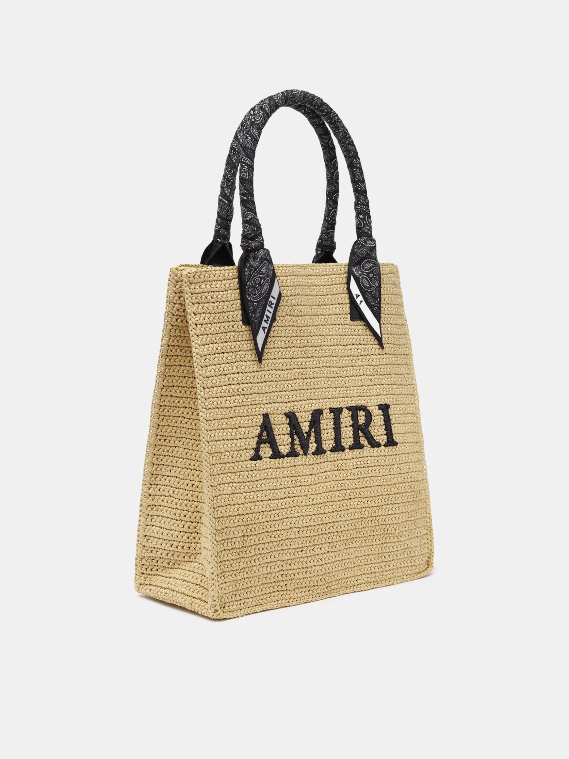 AMIRI RAFFIA TOTE