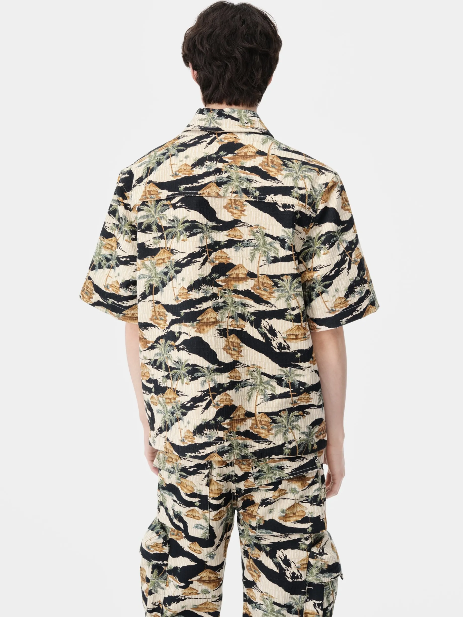 AMIRI REPEAT PALM CAMP SHIRT