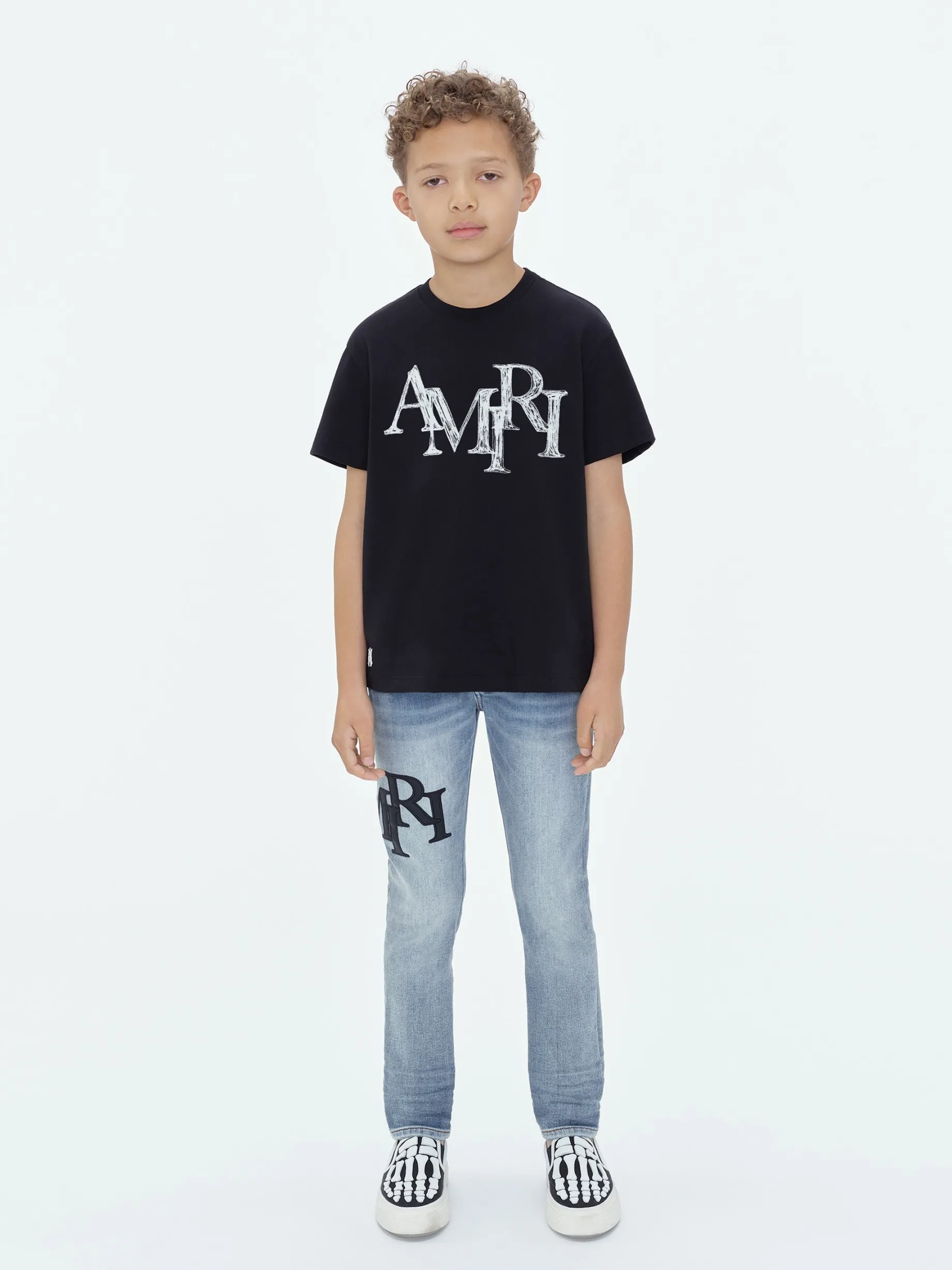 AMIRI STAGGERED SCRIBBLE TEE