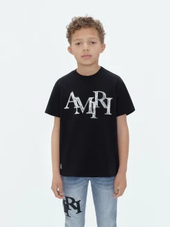 AMIRI STAGGERED SCRIBBLE TEE