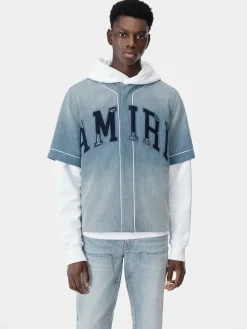 AMIRI SUNFADED BASEBALL SHIRT