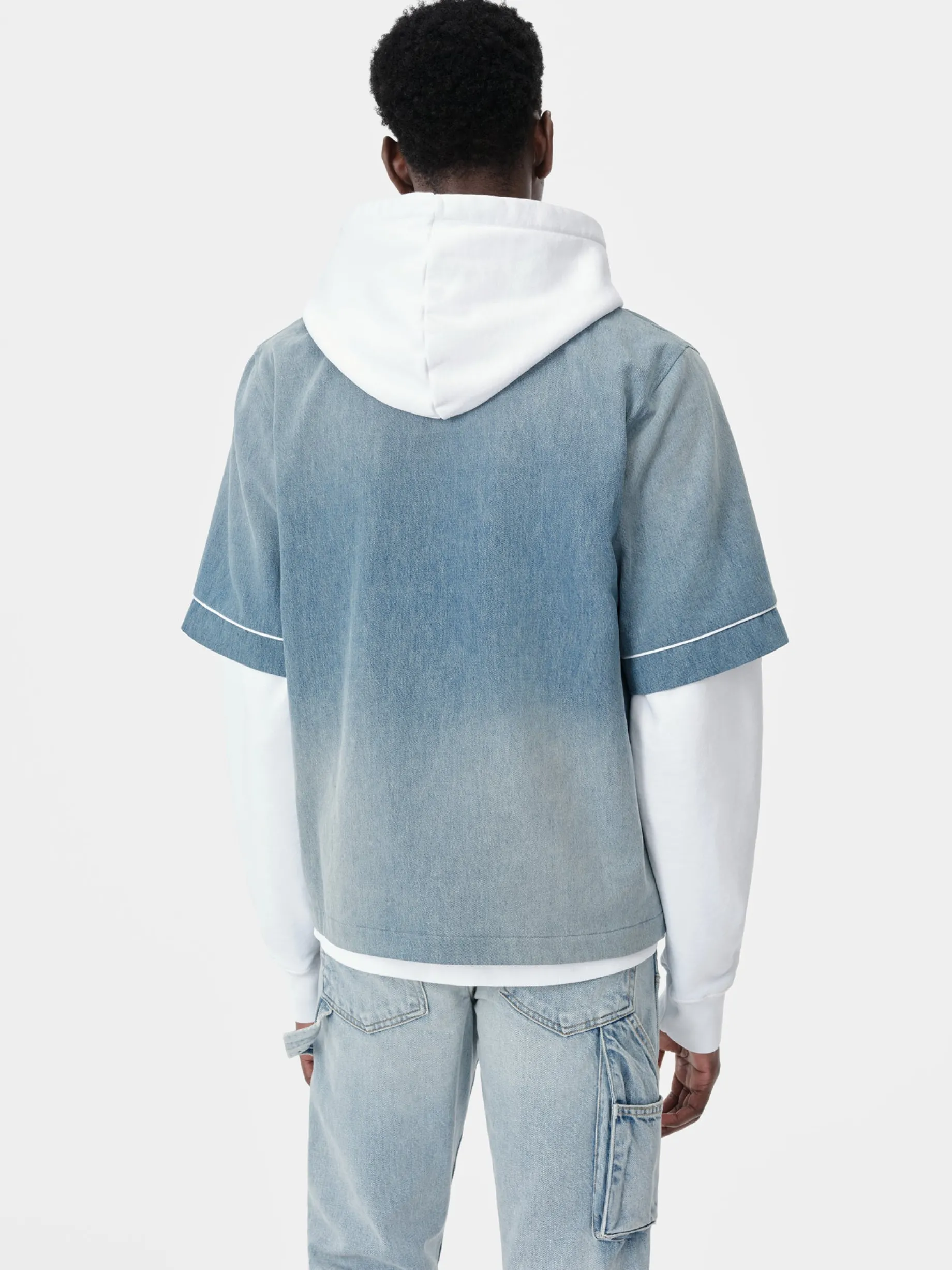 AMIRI SUNFADED BASEBALL SHIRT
