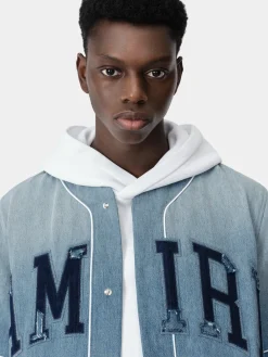 AMIRI SUNFADED BASEBALL SHIRT