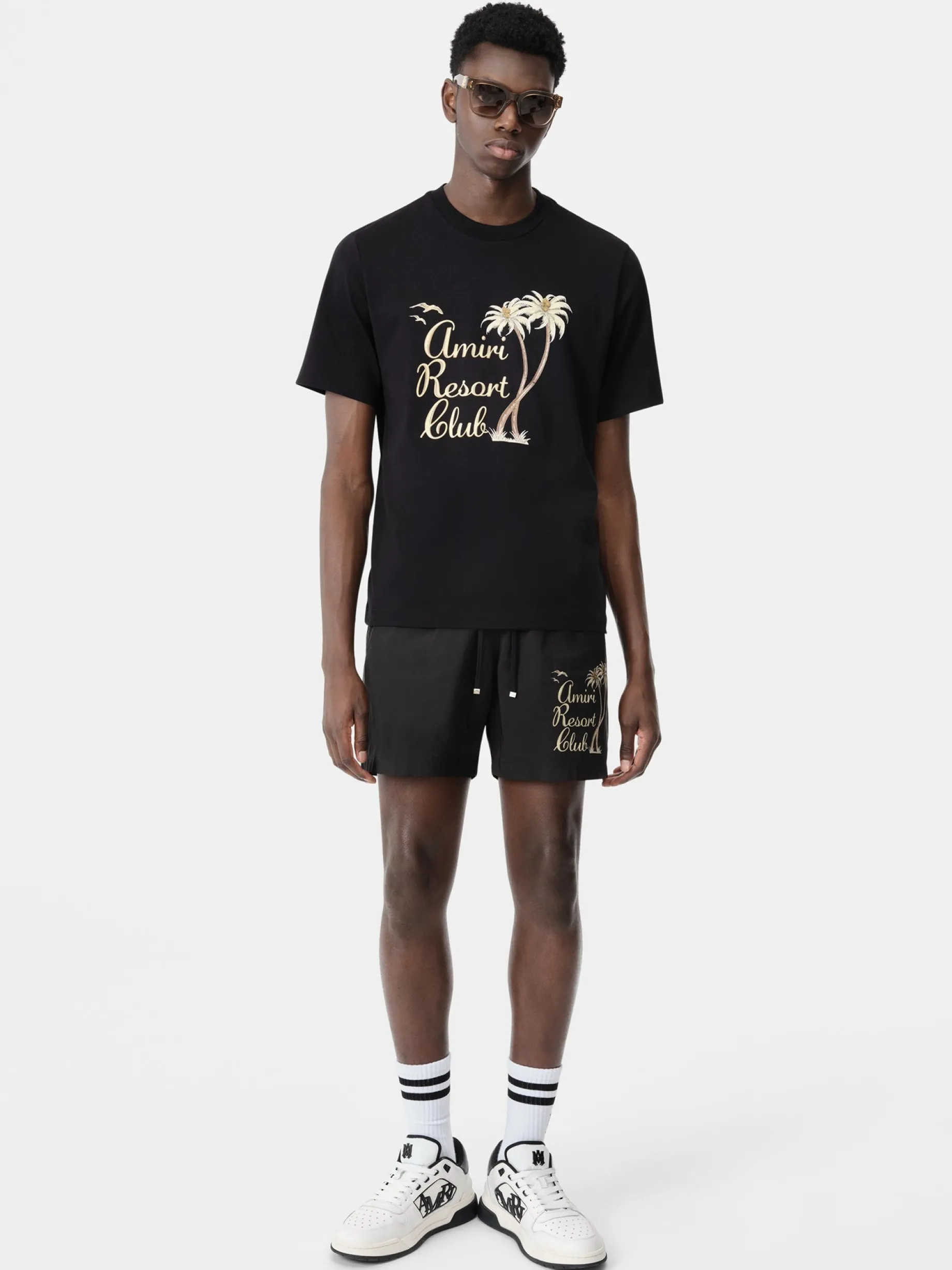 AMIRI TWISTED PALMS SWIM TRUNK