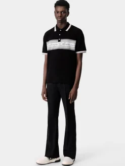 AMIRI WAVE BAJA STRIPE POLO