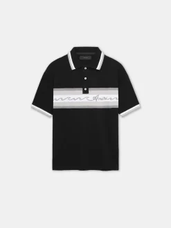 AMIRI WAVE BAJA STRIPE POLO