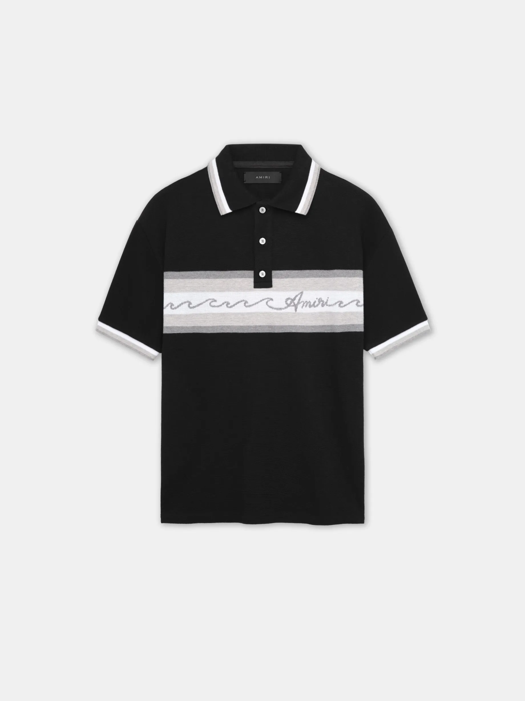 AMIRI WAVE BAJA STRIPE POLO