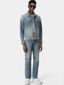 BANDANA JACQUARD STRAIGHT JEAN