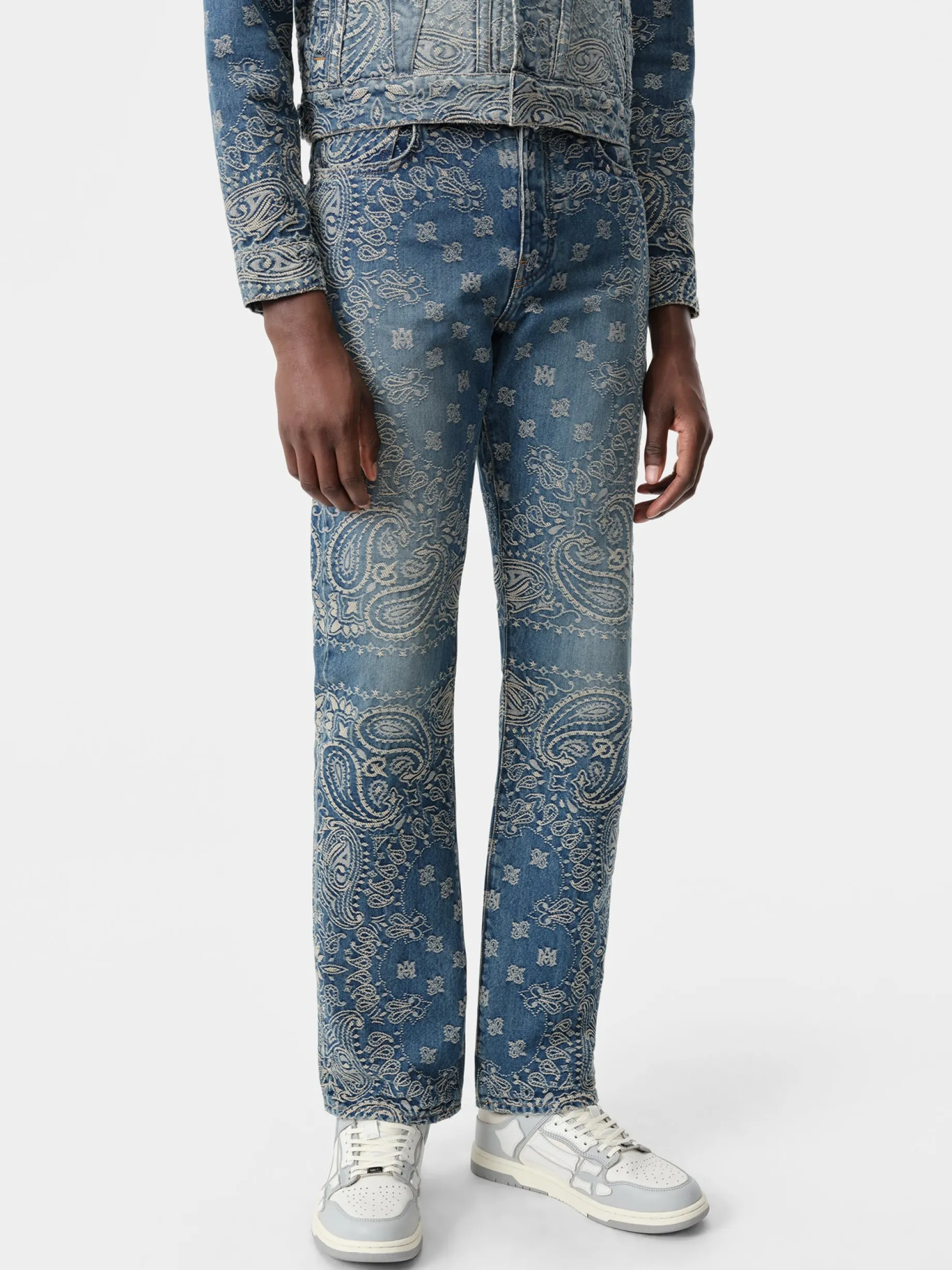 BANDANA JACQUARD STRAIGHT JEAN