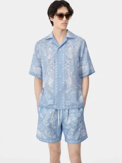 BANDANA WATERCOLOR CAMP SHIRT