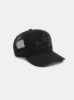 CRYSTAL 3 STAR TRUCKER HAT
