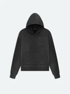 CRYSTAL BURST HOODIE- Faded Black