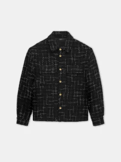 FLECK TWEED PADDED OVERSHIRT