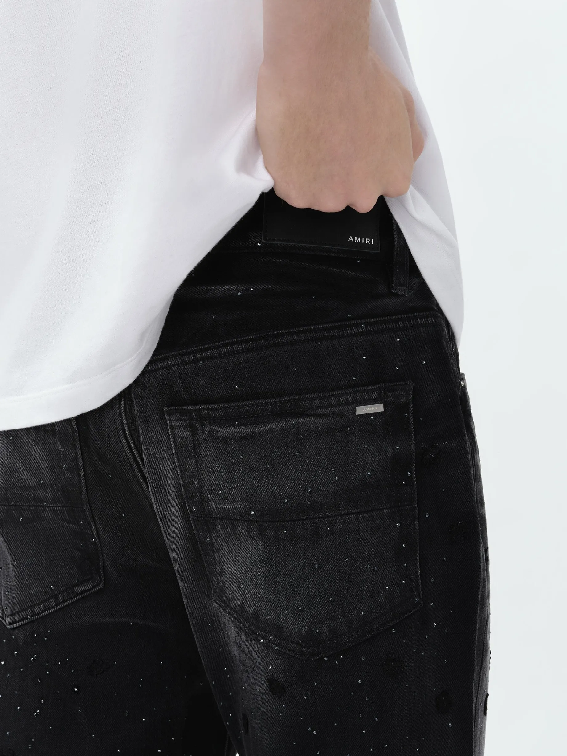 FLORAL CRYSTAL STRAIGHT JEAN