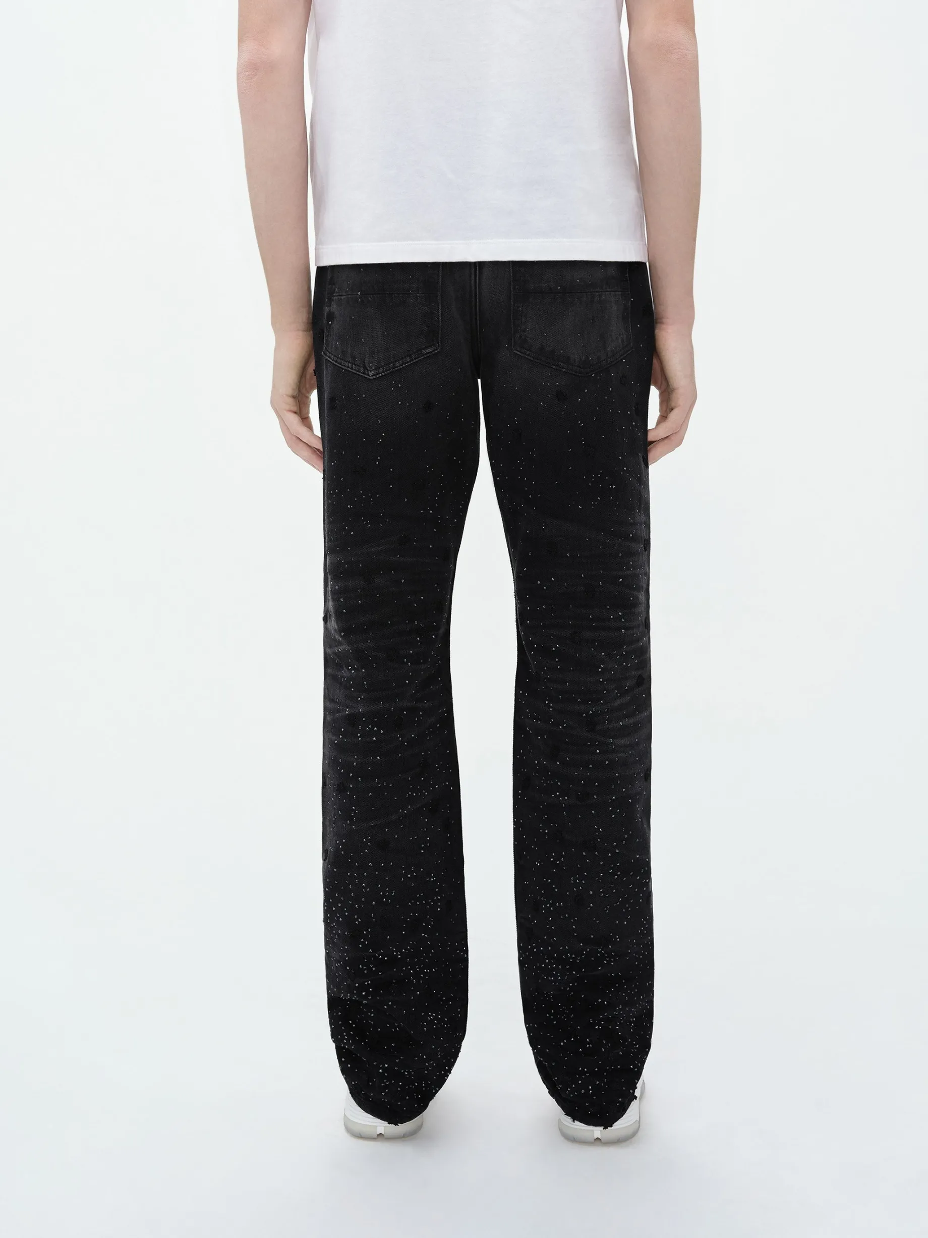 FLORAL CRYSTAL STRAIGHT JEAN