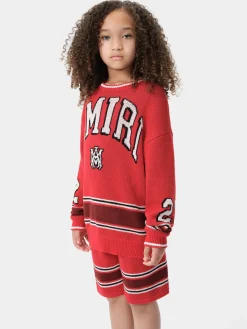 KIDS' AMIRI 22 STRIPE CREW