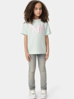 KIDS' AMIRI BANDANA STAGGERED TEE
