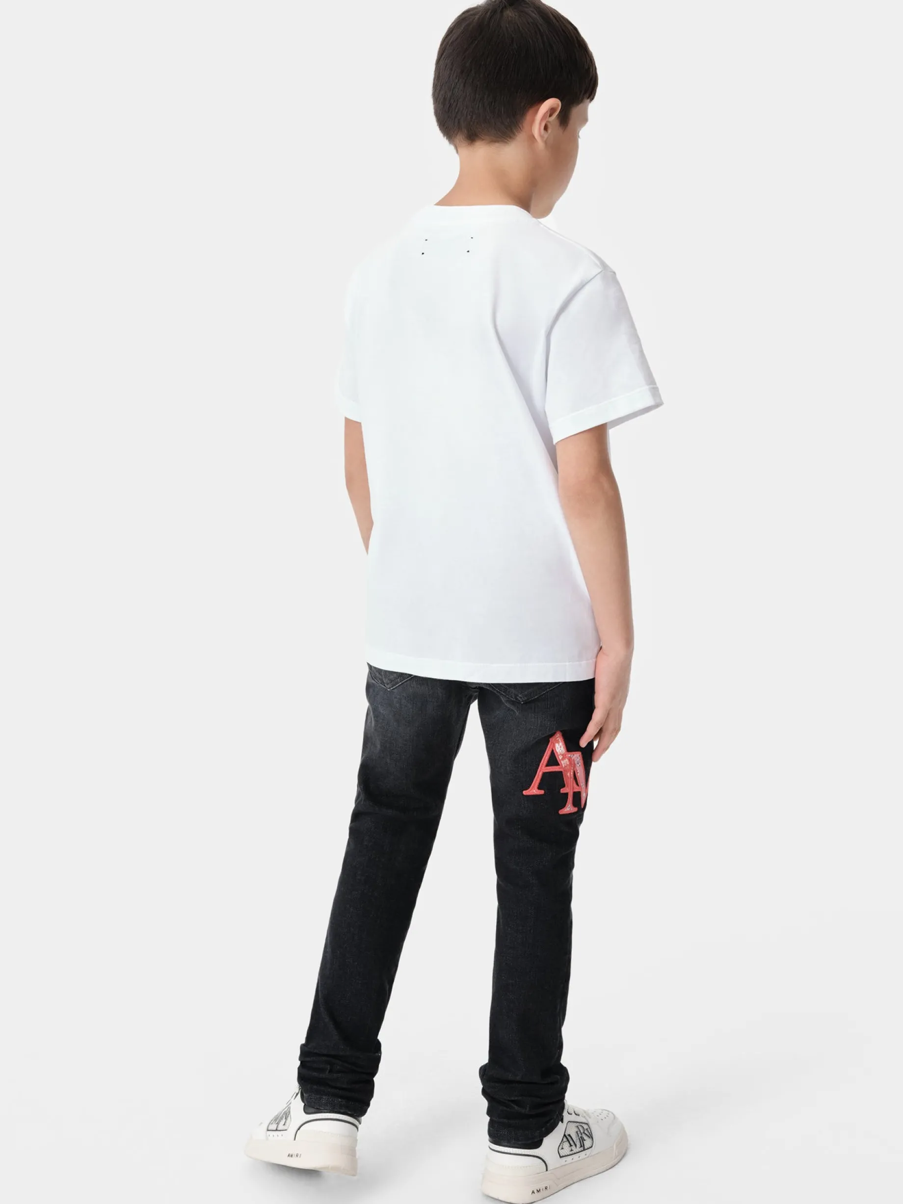 KIDS' BANDANA STAGGERED LOGO JEAN