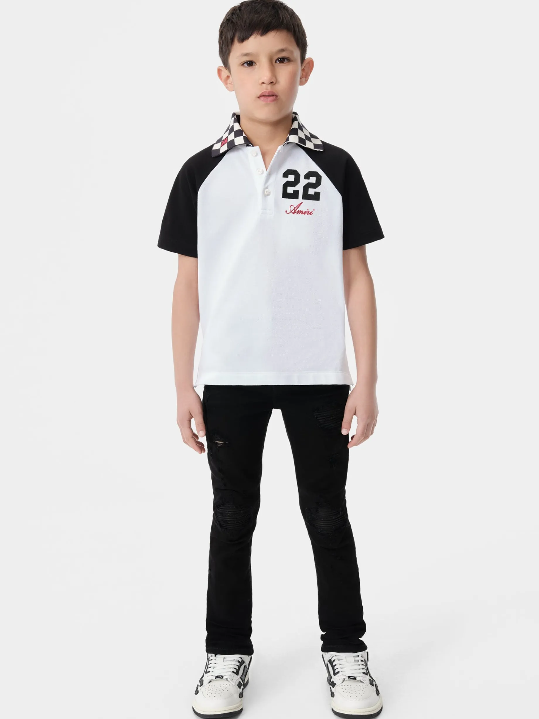 KIDS' MA CHECKERED 22 POLO