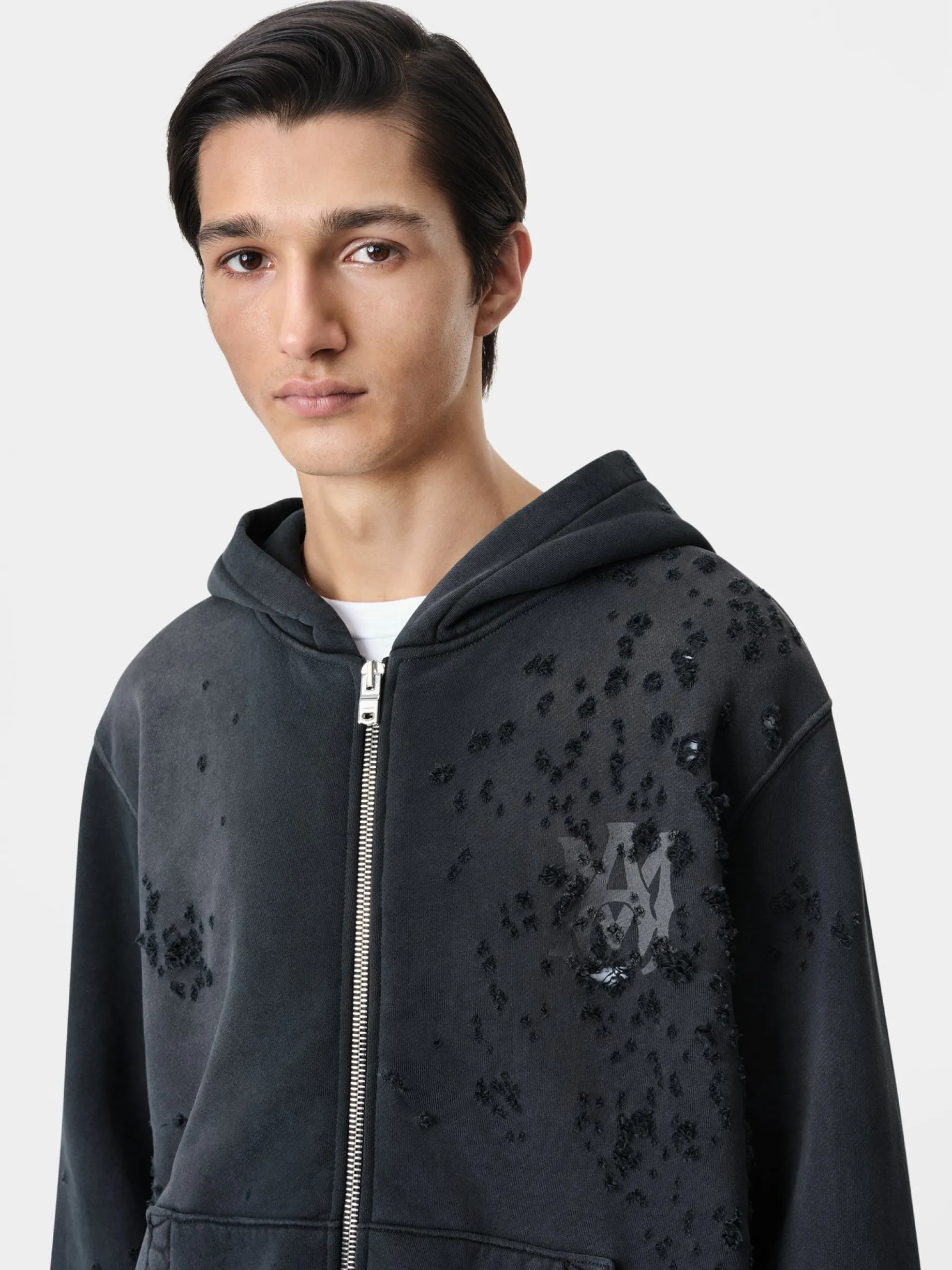 MA LOGO SHOTGUN ZIP HOODIE