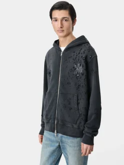 MA LOGO SHOTGUN ZIP HOODIE