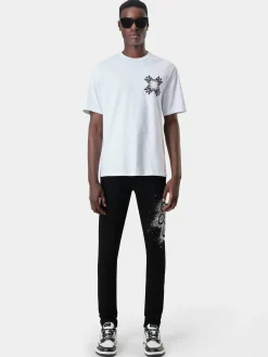 MA SWIRL CRYSTAL SKINNY JEAN
