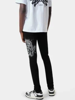 MA SWIRL CRYSTAL SKINNY JEAN