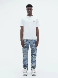 PATCHWORK CAMO STRAIGHT JEAN