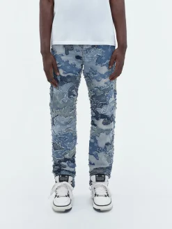 PATCHWORK CAMO STRAIGHT JEAN