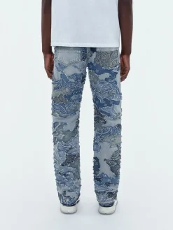 PATCHWORK CAMO STRAIGHT JEAN