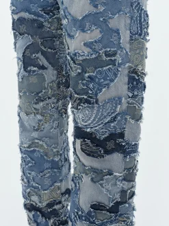 PATCHWORK CAMO STRAIGHT JEAN