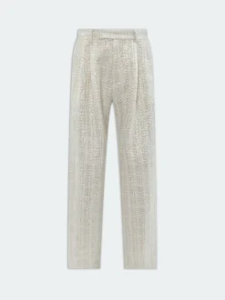 SEQUIN BOUCLE DOUBLE PLEATED PANT