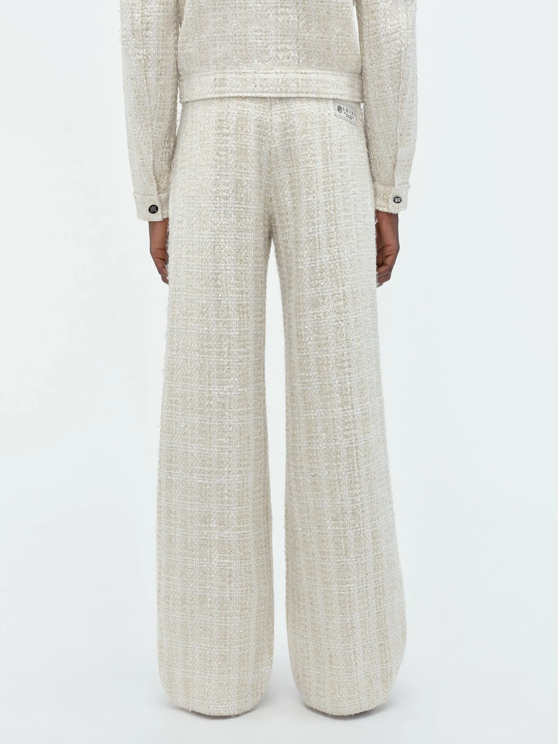 SEQUIN BOUCLE DOUBLE PLEATED PANT