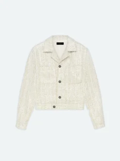 SEQUIN BOUCLE SHIRT JACKET
