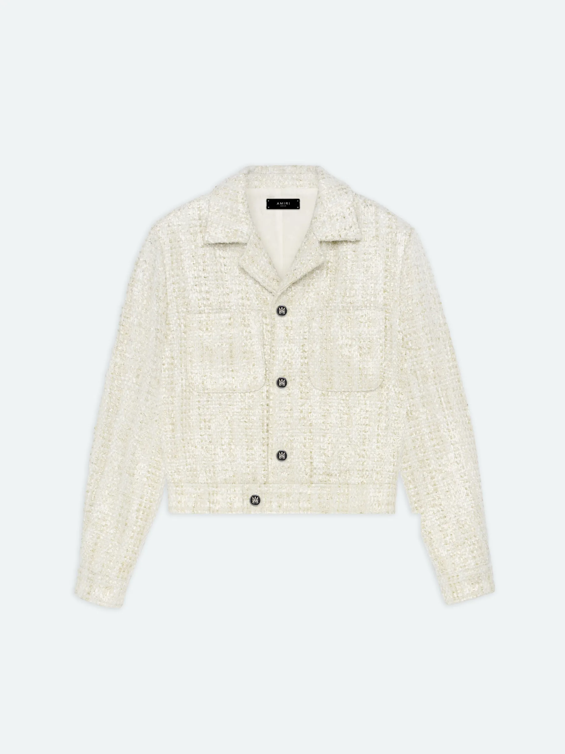 SEQUIN BOUCLE SHIRT JACKET