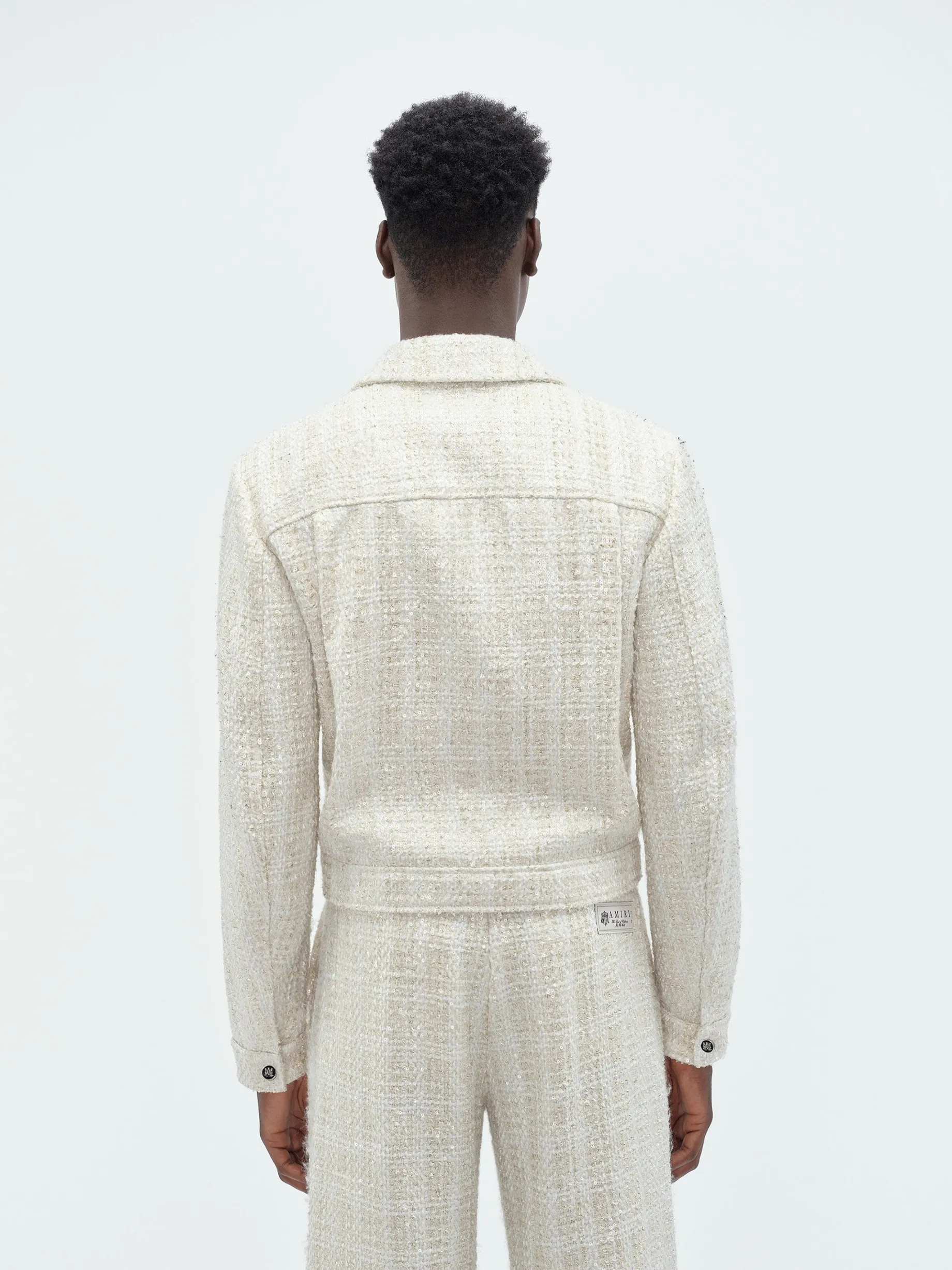 SEQUIN BOUCLE SHIRT JACKET