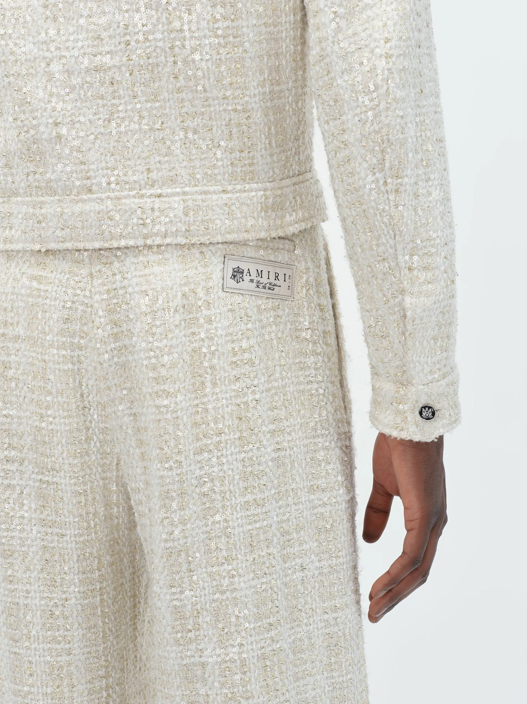 SEQUIN BOUCLE SHIRT JACKET