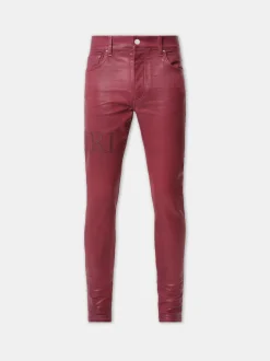 SERIF LOGO WAX SKINNY JEAN