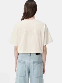 WOMEN'S AMIRI EMBROIDERED CROPPED TEE