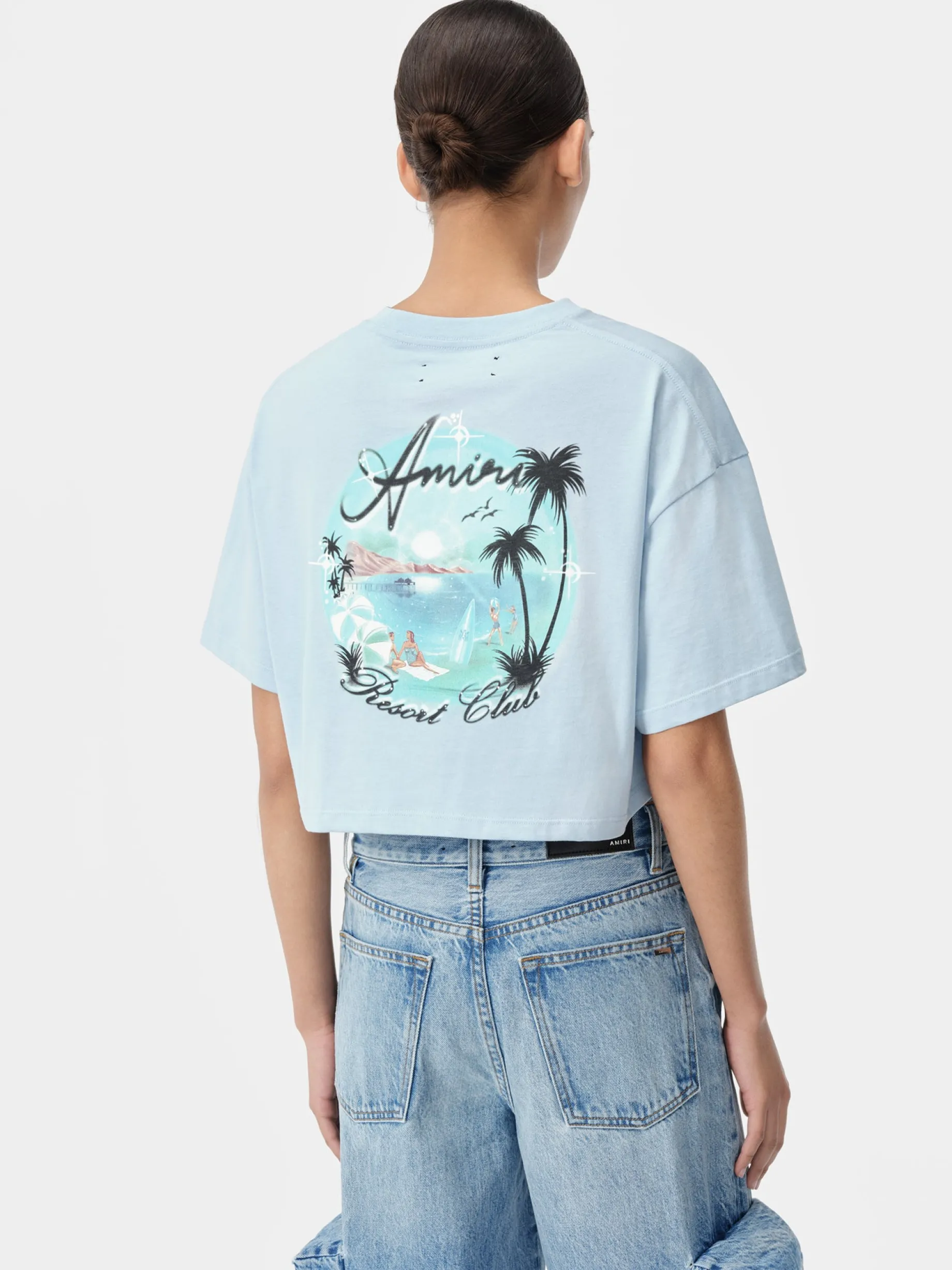 WOMEN'S AMIRI PARADISE AIRBRUSH TEE