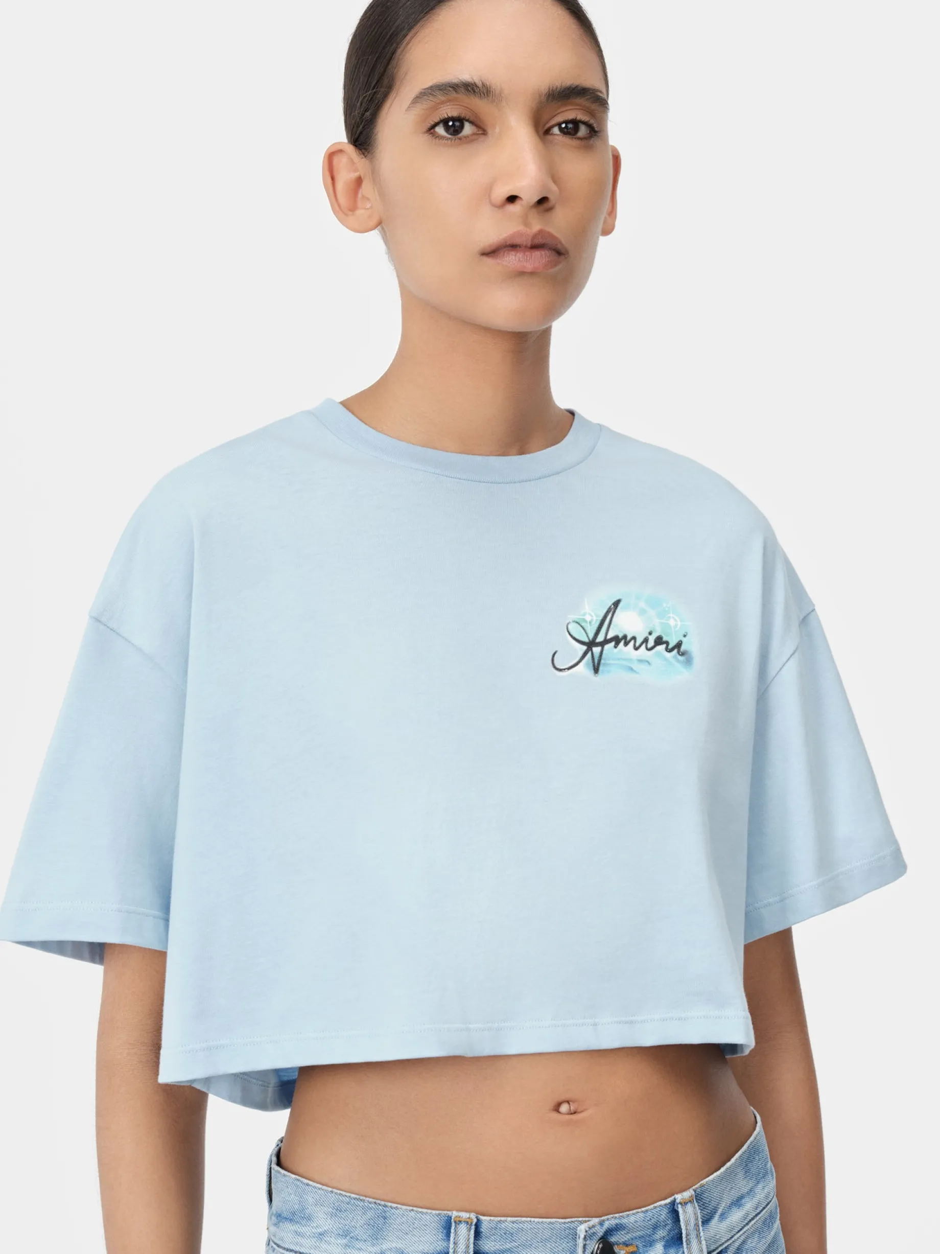 WOMEN'S AMIRI PARADISE AIRBRUSH TEE