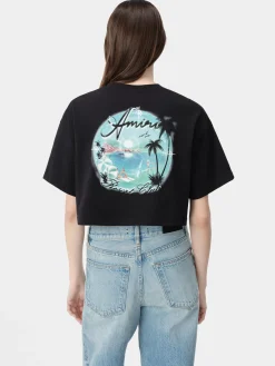WOMEN'S AMIRI PARADISE AIRBRUSH TEE
