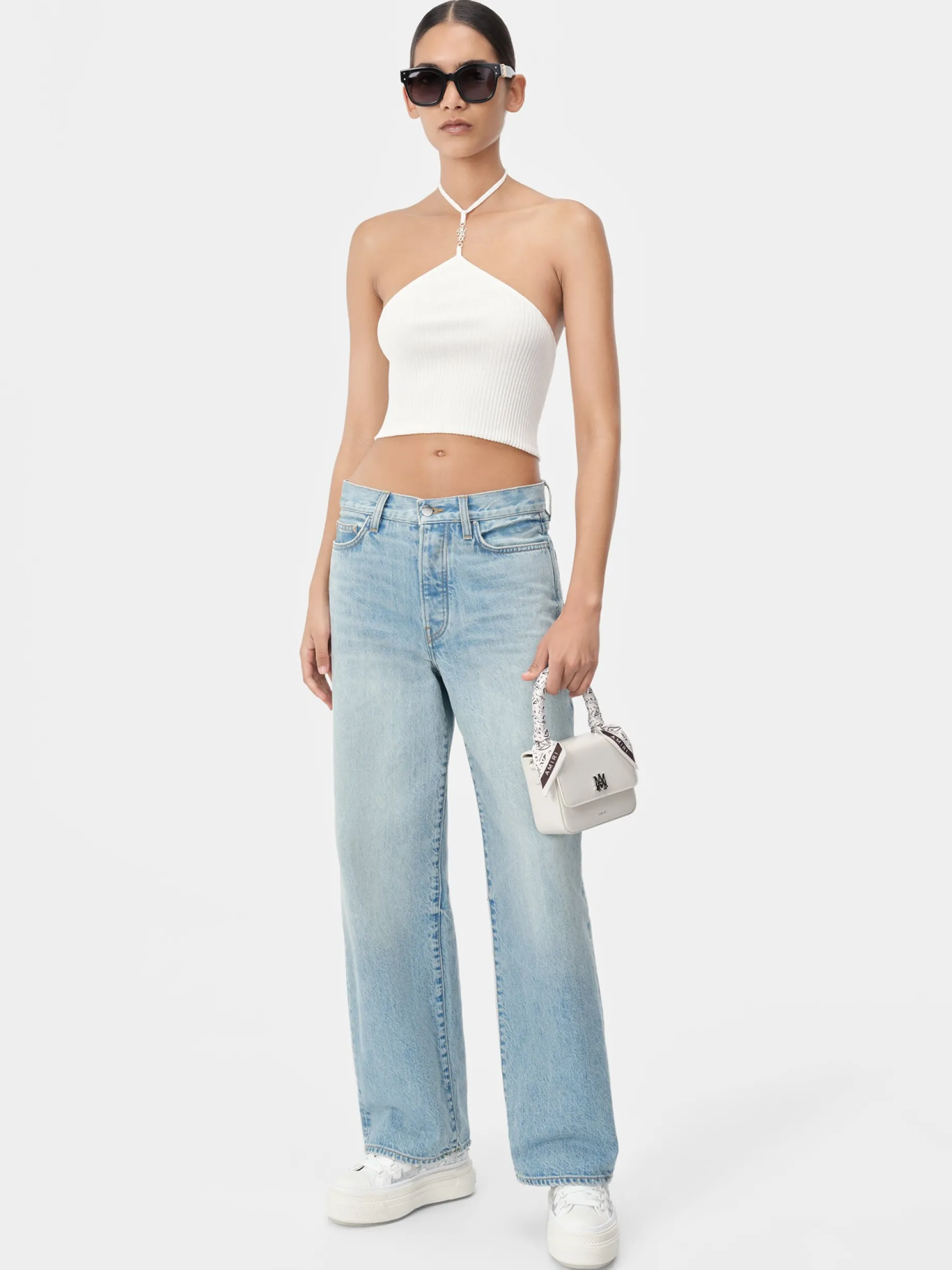 WOMEN'S AMIRI STACKED HALTER TOP