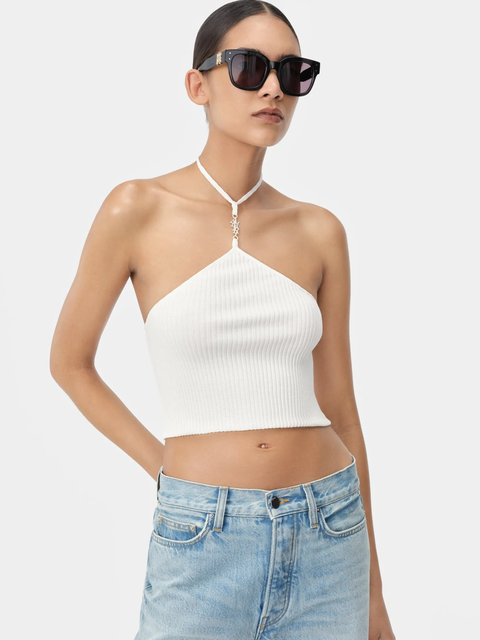 WOMEN'S AMIRI STACKED HALTER TOP
