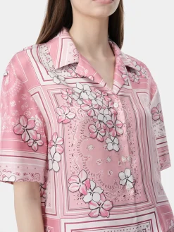 WOMEN'S BANDANA FLORAL SHIRT
