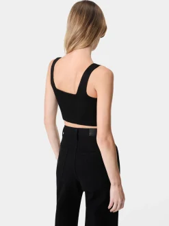 WOMEN'S CRYSTAL TRIMMED CORSET TOP